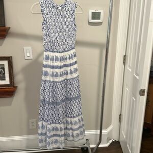 Oliphant Sleeveless Smocked Maxi
